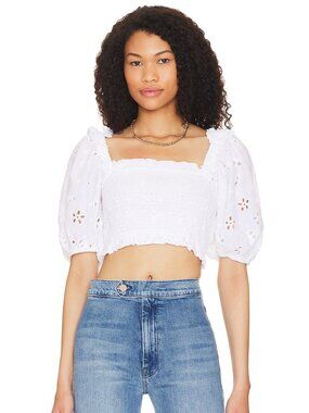 For Love and Lemons | Addison Blouse in White